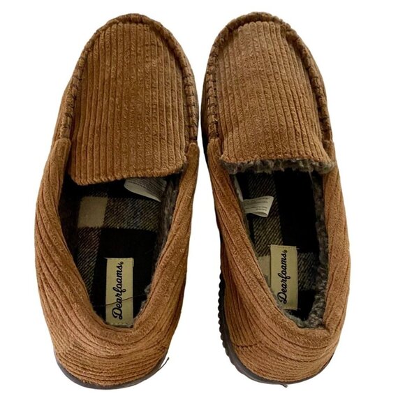 Dearfoams Men's Niles Corduroy Moccasin Slipper Size Small US 7-8 NEW - Picture 6 of 8